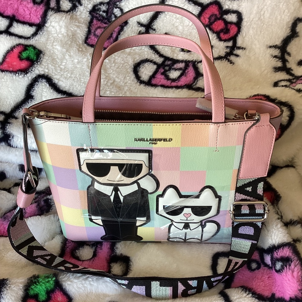 SOLD! NWT! Karl Lagerfeld Paris Blush Combo Crossbody Hand Bag Purse